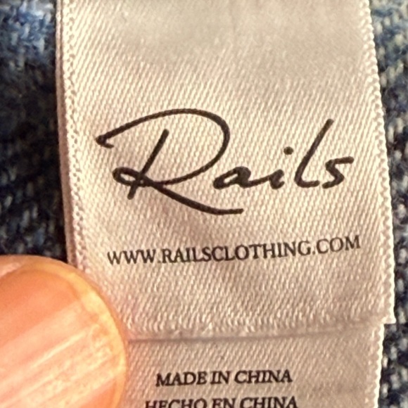 Rails Tripp Plaid Flannel Shirt Jacket Azure Shaphire Blue, size XXL - Picture 9 of 14